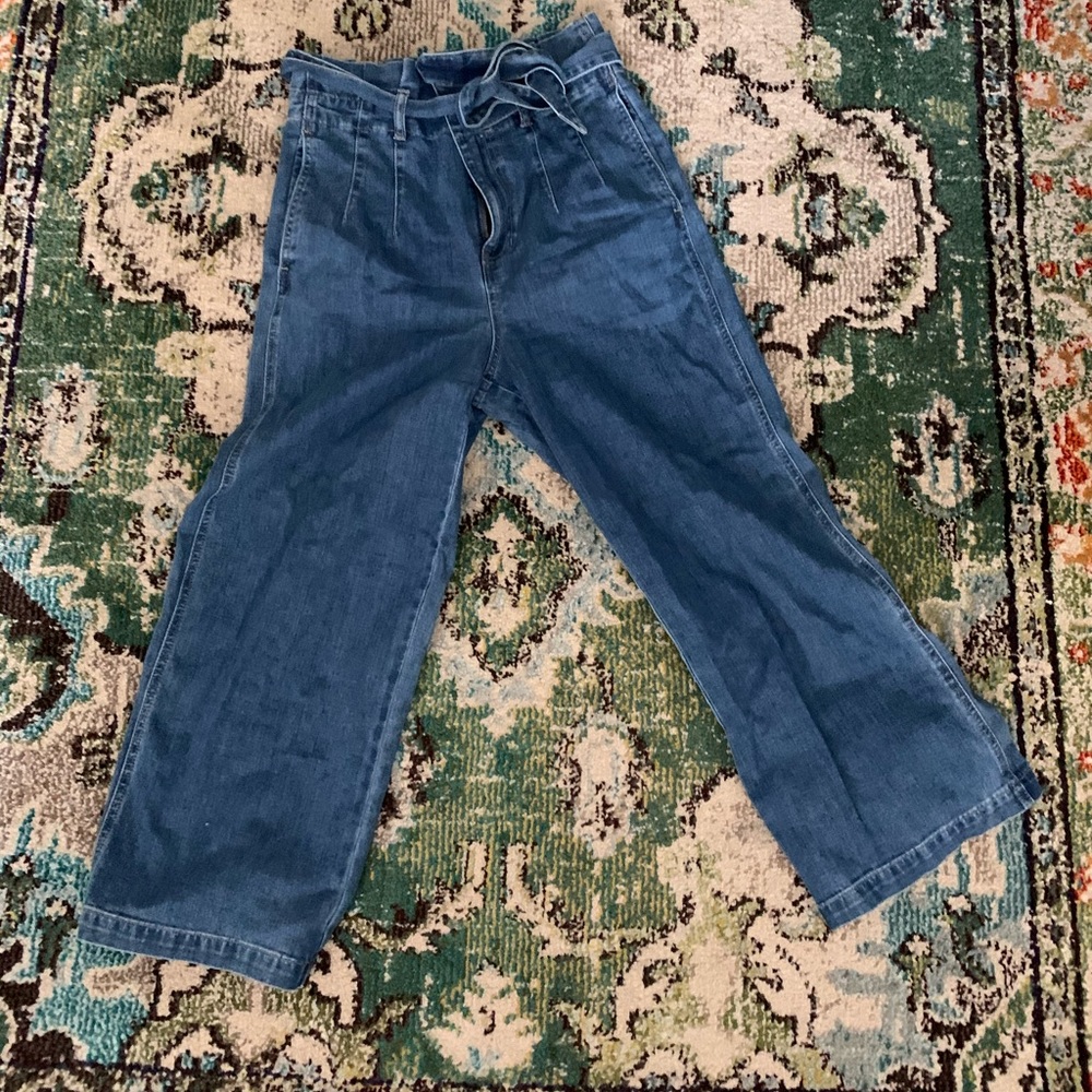 Madewell paper bag tie waist jeans size 8